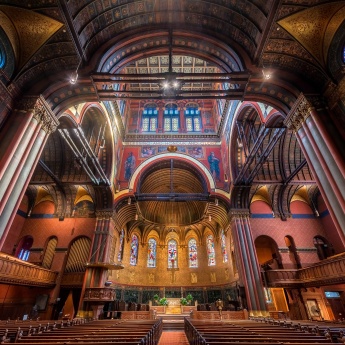 Interior of the Trinity Church in Boston, Massachusetts